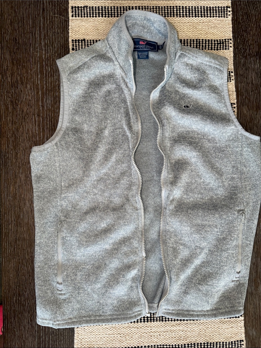Vineyard Vines Light Gray Kids Fleece Sweater Vest